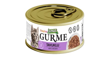Jungle Gurme Konserve 85 Gr Kedi Maması Yavru Tavuklu