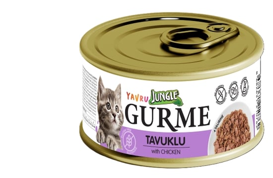 Jungle Gurme Konserve 85 Gr Kedi Maması Yavru Tavuklu