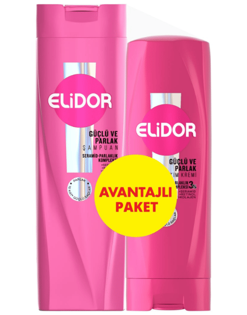 Elidor Güçlü ve Parlak 400 Ml Şampuan + Saç Bakım Kremi 200 Ml
