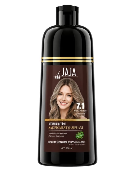 Jaja Vitamin İçerikli Saç Pigment Şampuanı Unisex 300 Ml 7.1 Küllü Kumral