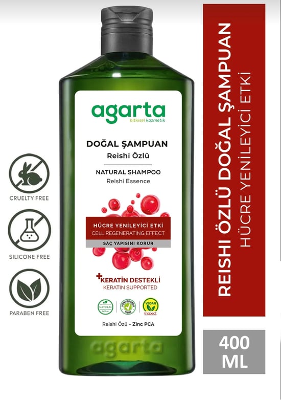 Agarta Yıpranmış Saçlar için Yenileyici Reishi Yapılandıricı Şampuan 400 Ml
