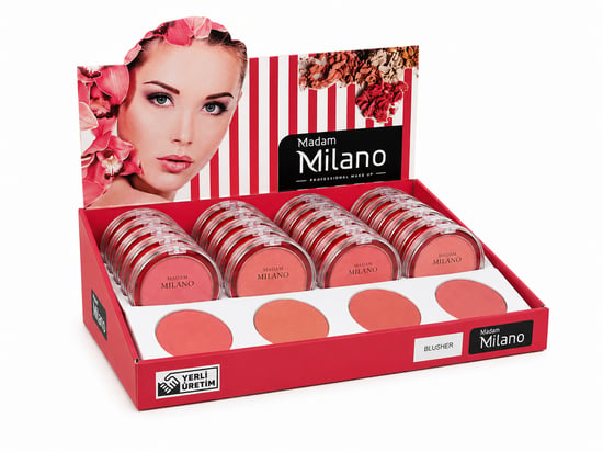 Madam Milano Tekli Allık Blusher – Doğal Görünüm, Kadifemsi Doku, Uzun Süre Kalıcı