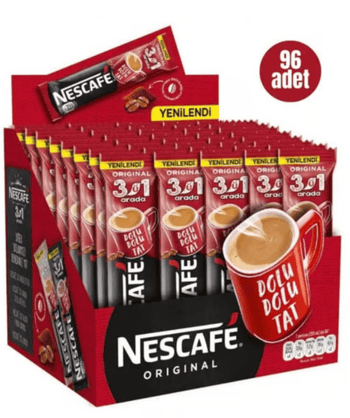 Nescafe 3'ü 1 Arada 17,5 gr x 96'lı Paket Original