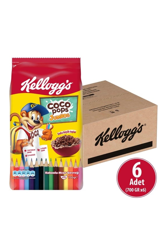 Coco Pops Jumbos Bts 700 Gr Mısır Gevreği, Lif, Demir ve 6 Vitamin İçerir