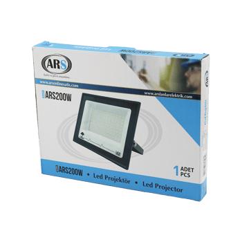 Ars Kod-346297 Model-ars200w ( Tekli ) ( 200w ) Led Projektör ( 29x22cm) (aydınlatma Açısı: 120°) (50.000 Saat Ömür)