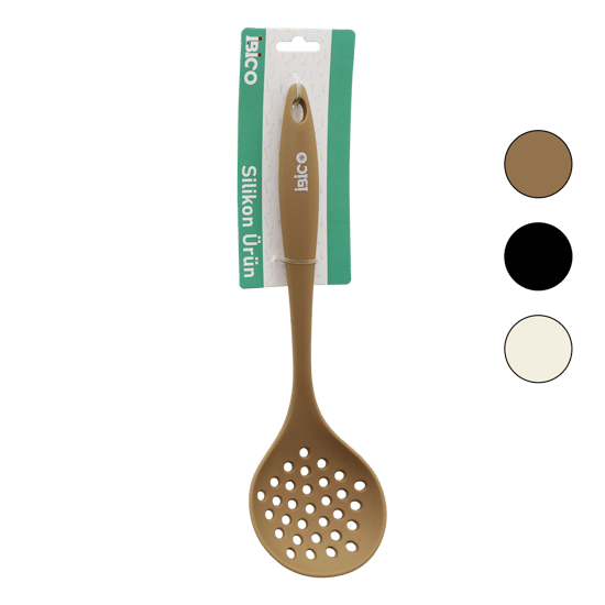 İ22-036 ( Renkli Silikon ) Kevgir ( Silikon Saplı ) ( 28.5cm )