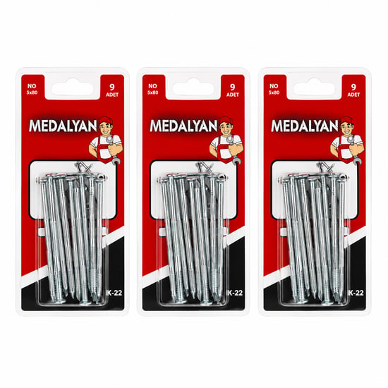Medalyan Dl-22 ( 5x80 ) ( 9pcs ) ( Beton ) Çelik Çivi
