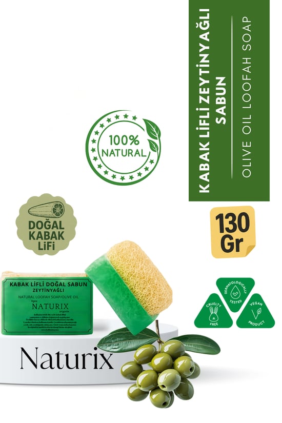 Naturix Kabak Lifli Zeytinyağlı Sabun 130 Gr