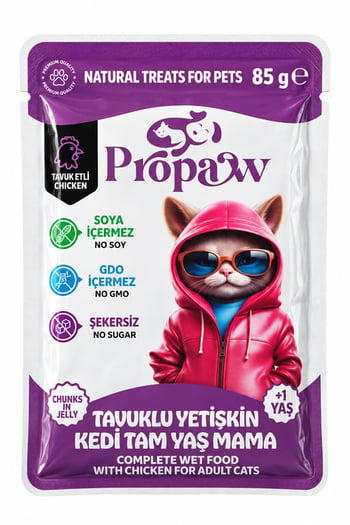 Propaw Yaş Kedi Maması Tavuklu 85gr