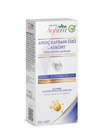 Softem Ardıç Katranı Özü ve Kükürt Bitkisel Şampuan 300 ml