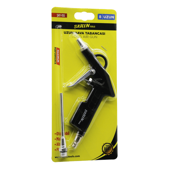 Şahin Tools Şht-155 ( No-8 | Uzun ) Hava Tabancası ( 4-6 Bar Basınçlı ) ( 1/4" Rekor )
