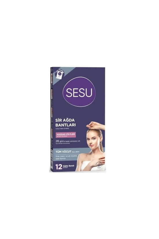Sesu Hassas Ciltler Ağda Bandı Vücut 12'li