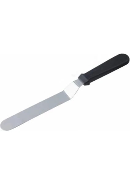 Eğik Oval Uçlu Pasta Sıvama Spatulası Paleti 15 Cm - Paslanmaz Çelik