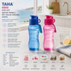 Taha Kod-207 Şeffaf Renkli Pet Suluk Matara 500ml