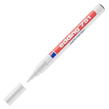 Edding E-751 Tam Örtücü Boya Markörü 1-2mm Beyaz