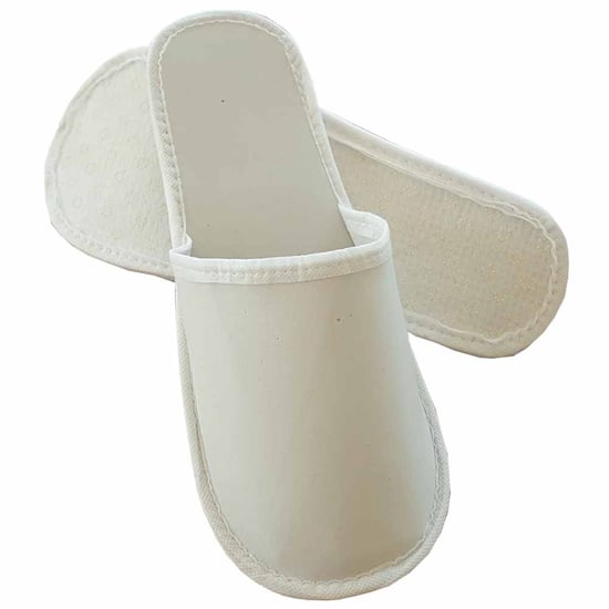 Private Otel Terliği Biyeli Spa Terliği Kaymaz Tabanlı Beyaz 200 Çift