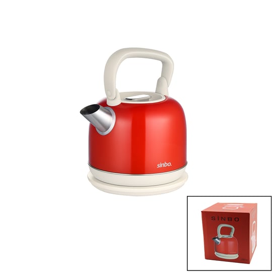 Sinbo Sk-8035 Retro (kırmızı) (nostalji Demlik Model) (çelik) Kettle Su Isıtıcı (2.2lt) (1800w) ( Gizli Resiztans )