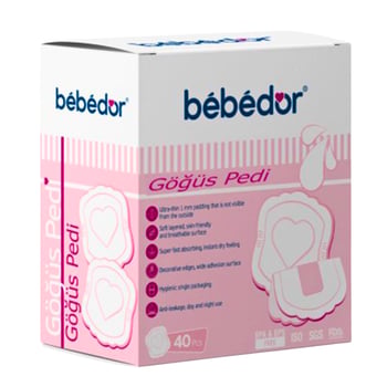 Bebedor Hijyenik Tekli Ambalaj Göğüs Pedi 40lı