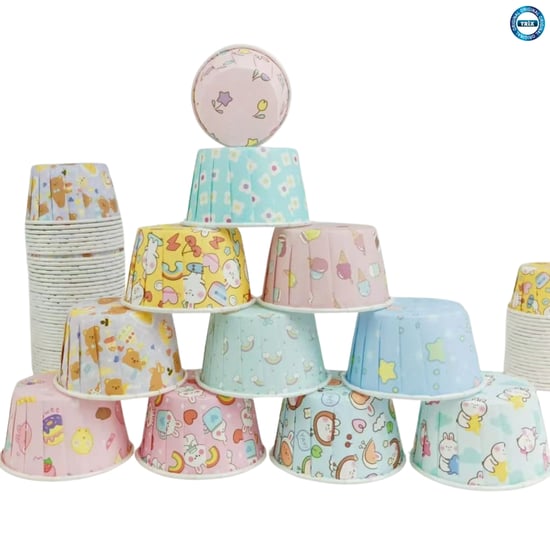 13 Cm Kek Kalıbı Desenli 25 Li