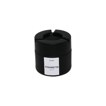 Qlux C-00567 ( 300cc ) ( Siyah Cam ) Küllük ( Siyah Plastik Kapak ) ( No-08 Cigarette & Kül Tablası )