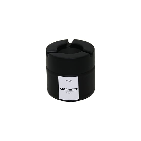 Qlux C-00567 ( 300cc ) ( Siyah Cam ) Küllük ( Siyah Plastik Kapak ) ( No-08 Cigarette & Kül Tablası )