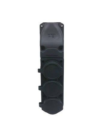 İnura Global Veetrin Kp-1163 ( 3lü ) ( Kauçuk ) Topraklı ( Klemens Kapaklı ) ( 16a & 250v ) ( Kaucuk )