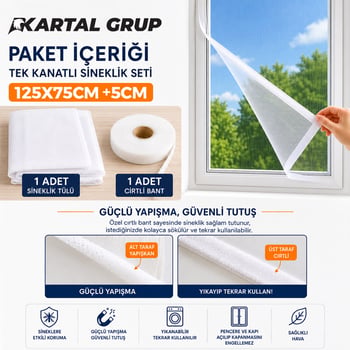Kayra ( Tek Kanat ) ( Pencere ) Tül Sineklik ( 125x75cm ±5cm)