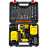 Lieber German Ats1402 ( Sarı ) ( 1850 Rpm ) ( Stanliy-cordless ) ( 18w ) Şarjlı Matkap Seti Çantalı ( Yedek Batarya )