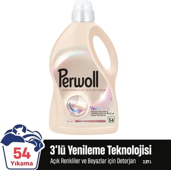 Perwoll Açık Renkliler İçin Hassas Sıvı Bakım Deterjanı 2970Ml (54 Yıkama)