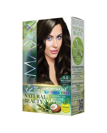 Maxx Deluxe Natural Beauty Amonyaksız Set Boya 3.0 Koyu Kahve