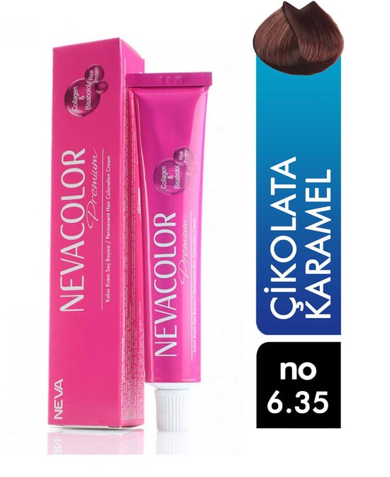 Nevacolor Premium Tüp Saç Boyası Çikolata Karamel 6.35 50 Ml