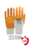 Beybi Kn350 Flex Sarı Pamuk Nitril İş Eldiveni 10 Beden