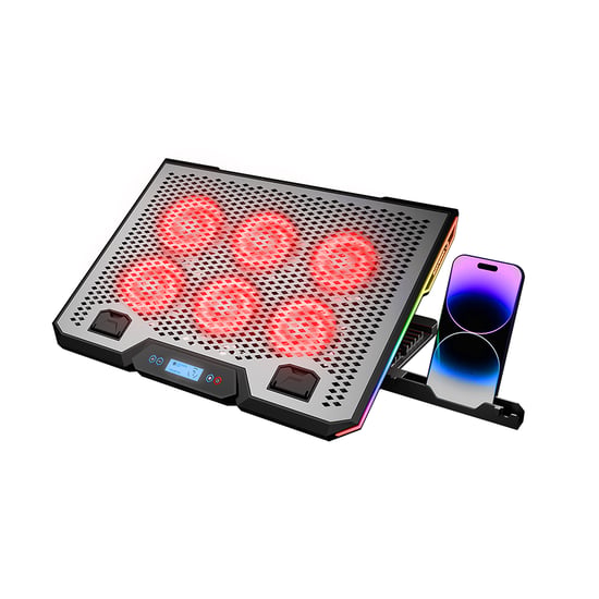 İnura Global Rampage Blizzard R7 Notebook & Laptop Soğutucu Rgb Işıklı ( 15.6" ) ( 6 Fanlı & Lcd Dijital Ekran ) ( 2 Usb Soket )