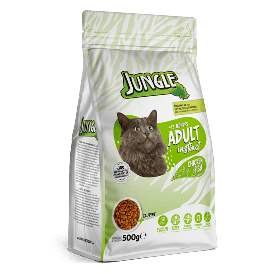 Jungle 500 Gr Kuru Kedi Maması Yetişkin Tavuk & Balık Jngp-004