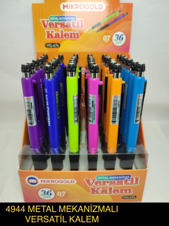 Mikrogold basmalı kurşun kalem 0.7 uçlu metal mekanizmalı versatil kalem