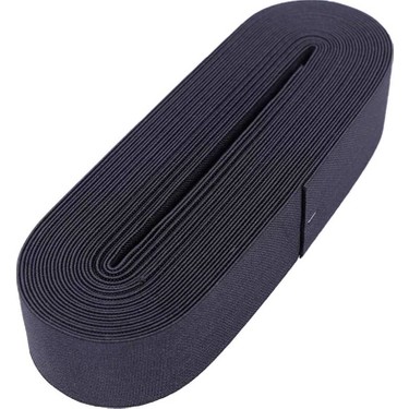 Huzur ( Siyah & 4cm ) Paça Lastik Yassı Geniş 10mt.