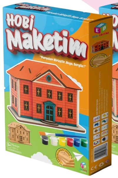 Hobi Eğitim Dünyası Hobii Maketim Okul Binası Kutu Oyunu