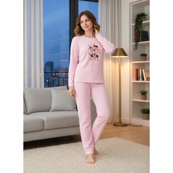 Muka 800-141-y Bayan Raporlu İnterlok Pijama Takım