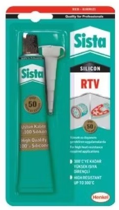 Sista Rtv Kırmızı Sıvı Conta 50 Gram Blister - Yüksek Isıya Dayanıklı Polisiloksan Özellikli