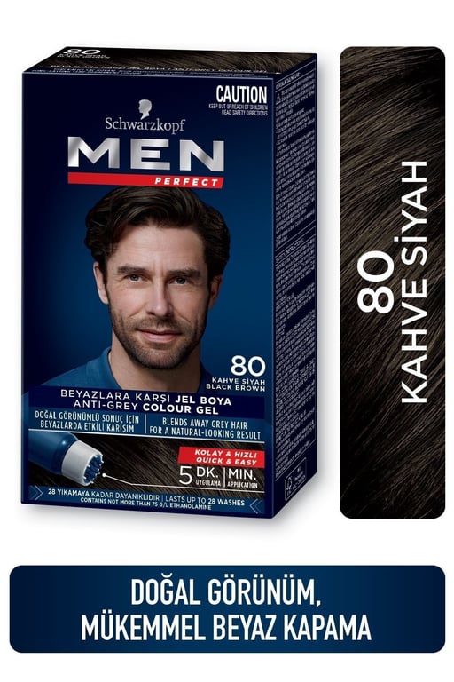 Schwarzkopf Men Perfect Saç Boyası 80 - Kahve Siyah