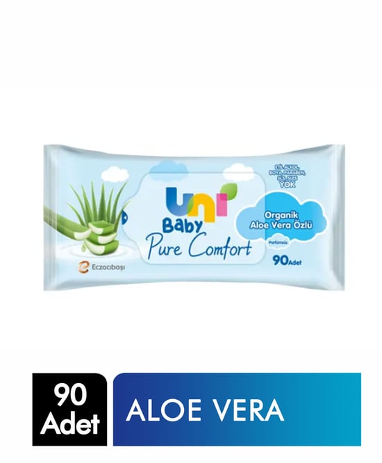 Uni Baby Islak Mendil 90'lı Organik Aloe Vera Özlü