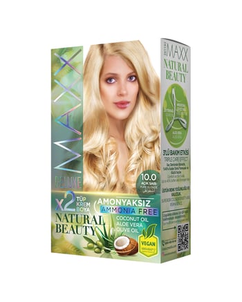 Maxx Deluxe Natural Beauty Amonyaksız Set Boya 10.0 Açık Sarı