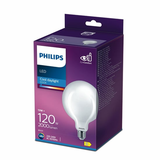 Philips Filament 120w Globe Ampul G120 Beyaz İşik 6500k