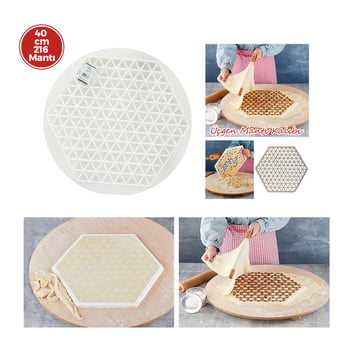 Plastlife Kp-177 Yuvarlak Mantı Kalıbı Plastik ( Çap = 41cm )