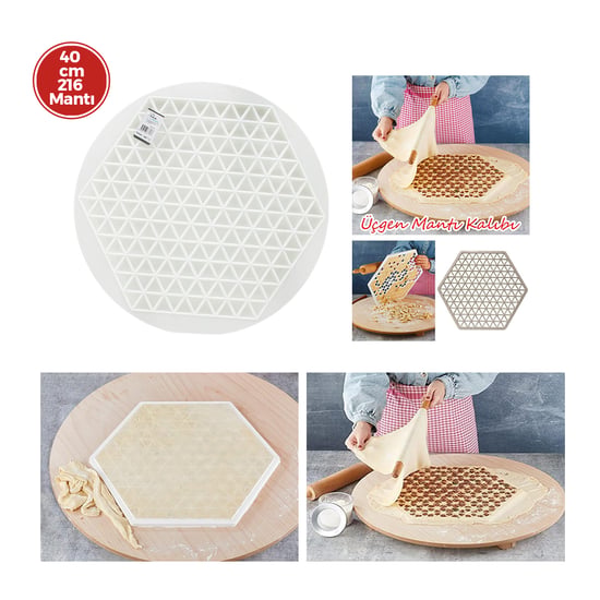 Plastlife Kp-177 Yuvarlak Mantı Kalıbı Plastik ( Çap = 41cm )