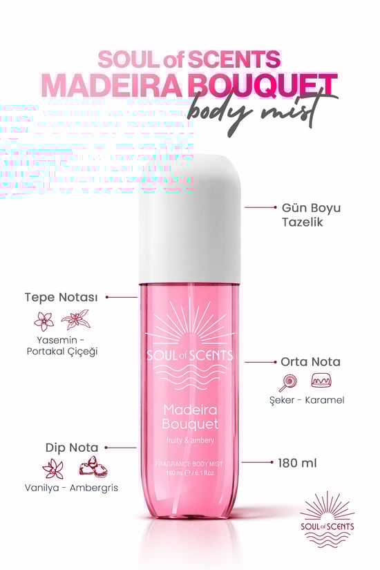 Soul Of Scents Madeira Bouquet Fruity & Ambery Body Mist 180 Ml