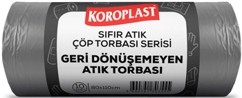 Koroplast Geri Dönüşemeyen Atık Torbası 80 X 110 Cm Gri