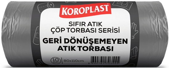 Koroplast Geri Dönüşemeyen Atık Torbası 80 X 110 Cm Gri