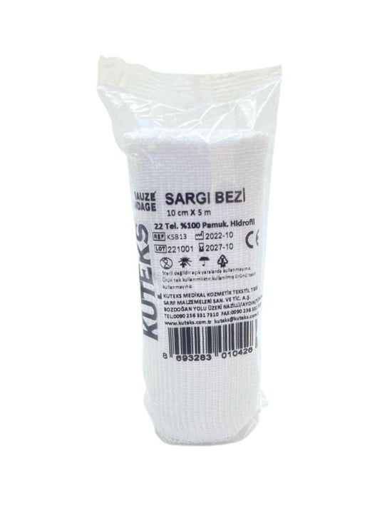 Kuteks Hidrofil Sargı Bezi 10cmx5mt