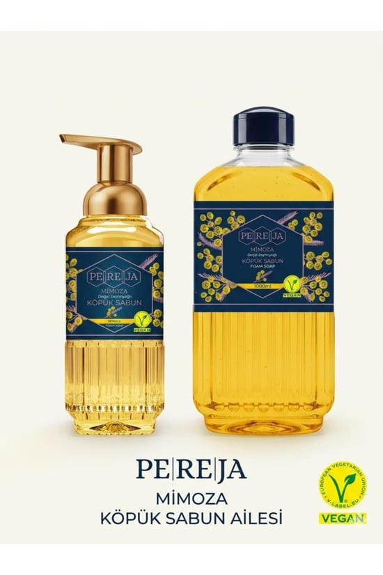 Pereja Mimoza Doğal Zeytinyağlı Köpük Sabun 1000 Ml + 500 Ml Avantajlı Paket